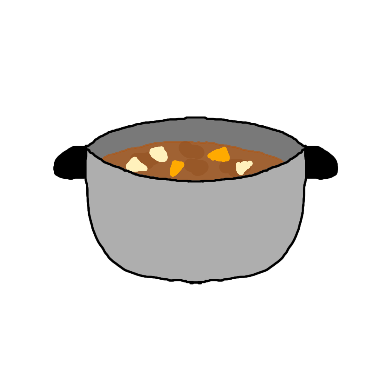 カレーが入った鍋